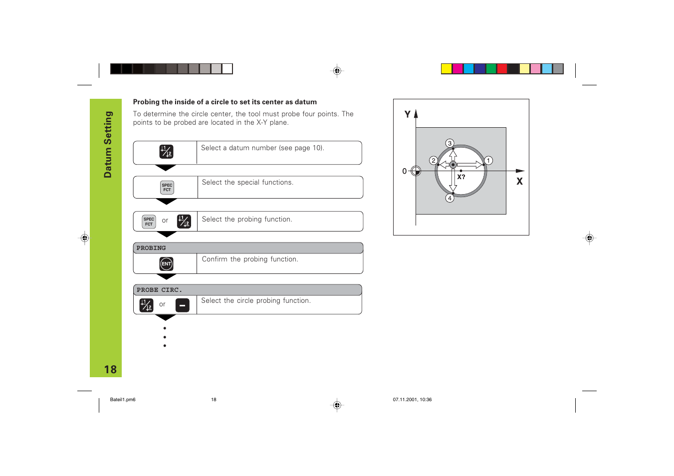 Datum setting | HEIDENHAIN ND 720 v.3 User Manual | Page 18 / 72