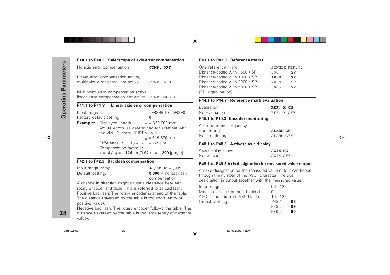 HEIDENHAIN ND 720 v.3 User Manual | Page 38 / 72