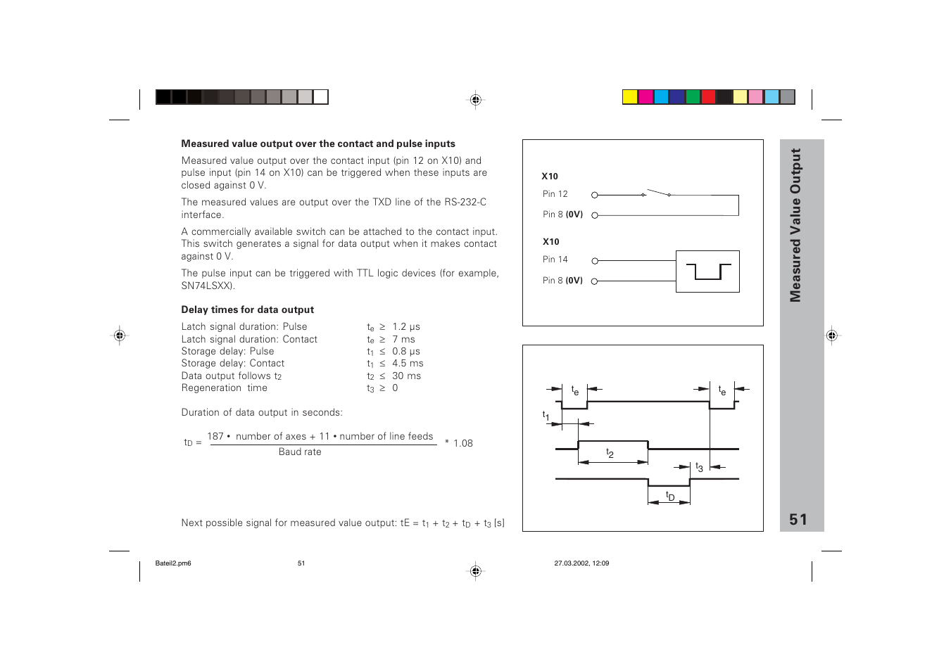 Measured v alue o utput | HEIDENHAIN ND 720 v.3 User Manual | Page 51 / 72