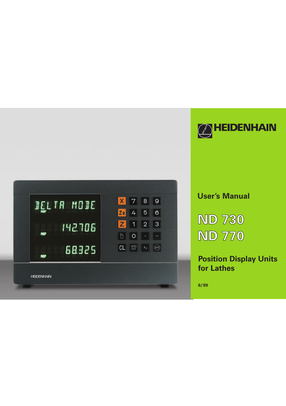 HEIDENHAIN ND 730 v.1 User Manual | 40 pages