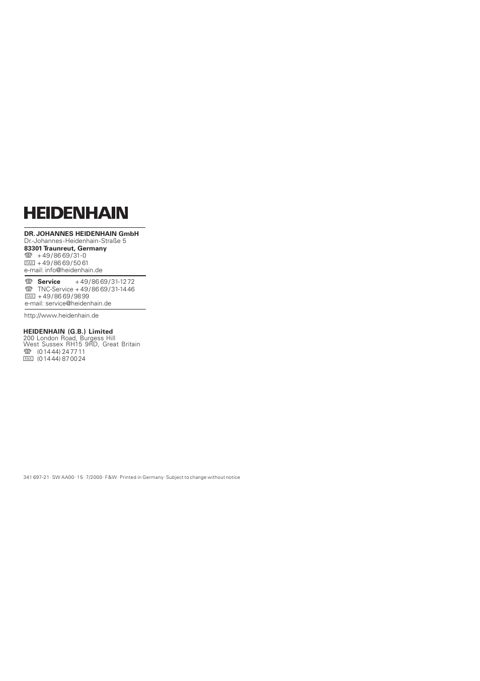 HEIDENHAIN ND 730 v.1 User Manual | Page 40 / 40