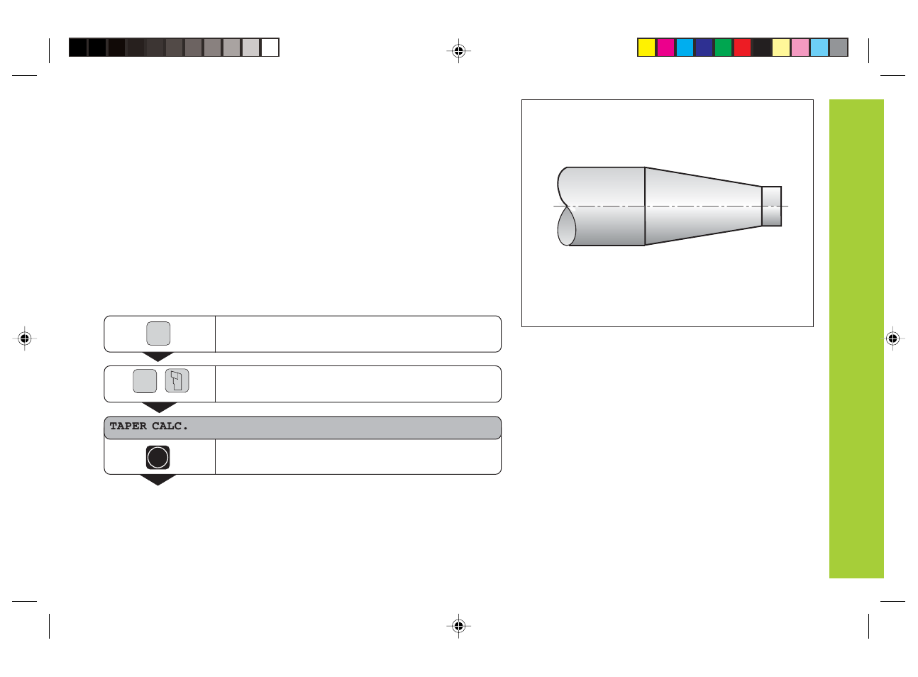 Taper calculator | HEIDENHAIN ND 730 v.3 User Manual | Page 19 / 41