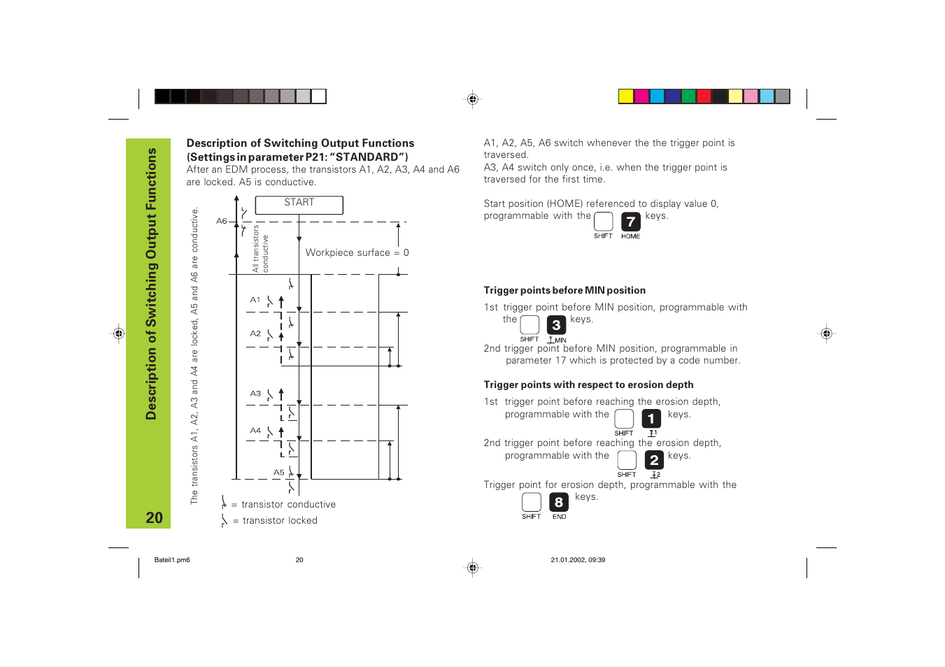 Description of switching output functions | HEIDENHAIN ND 760 E User Manual | Page 20 / 44