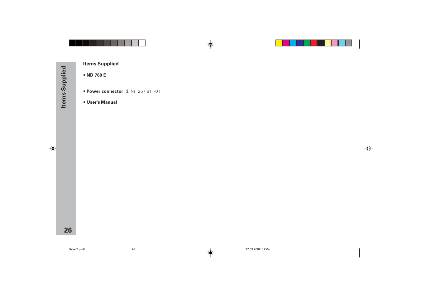 Items supplied | HEIDENHAIN ND 760 E User Manual | Page 25 / 44