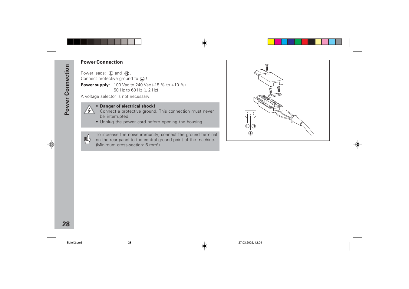 Power connection | HEIDENHAIN ND 760 E User Manual | Page 27 / 44