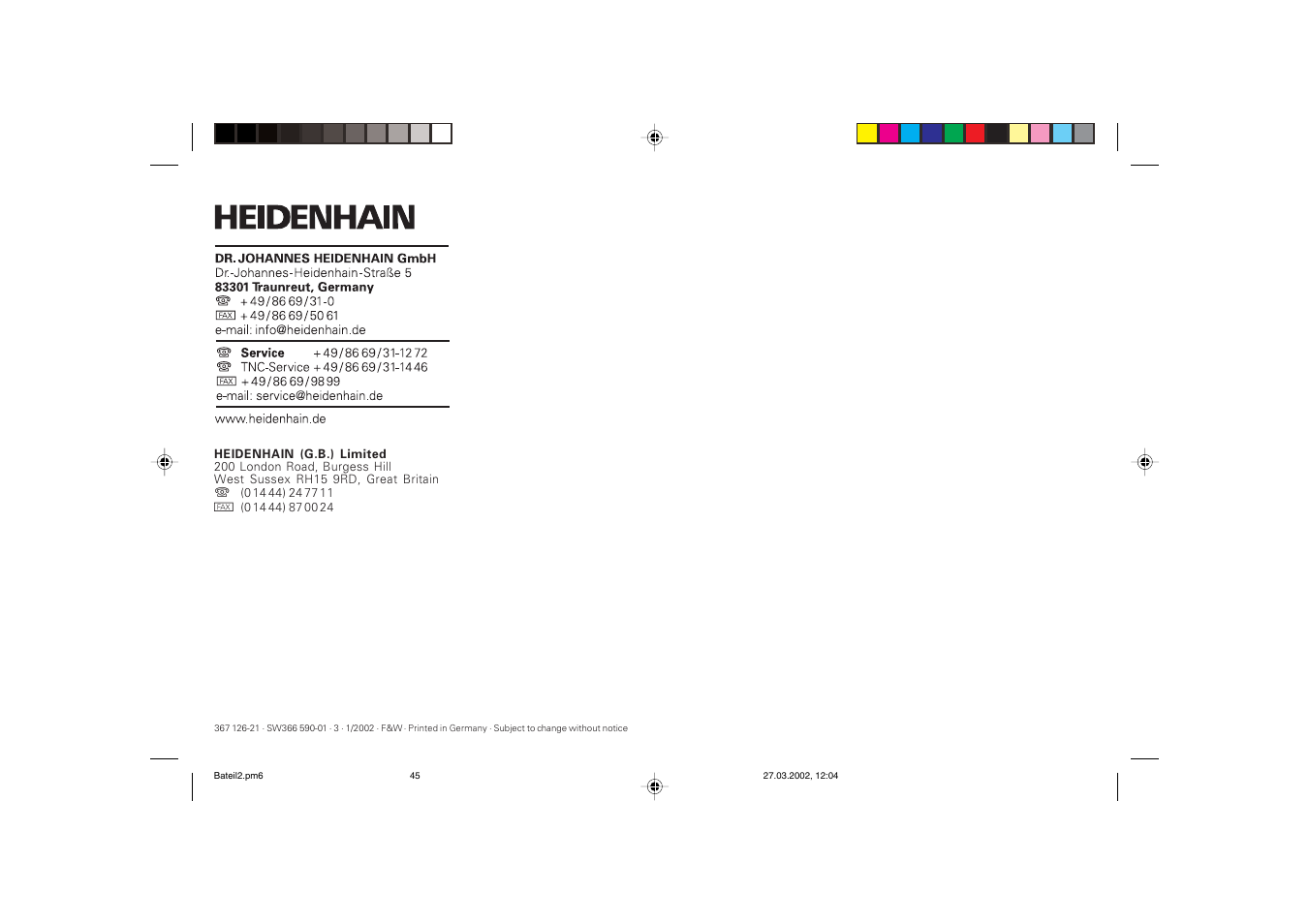 HEIDENHAIN ND 760 E User Manual | Page 44 / 44