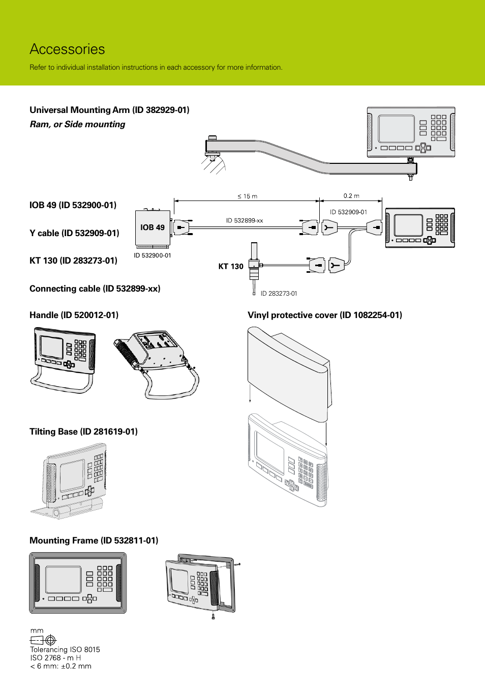 Accessories | HEIDENHAIN ND 780 Installation User Manual | Page 131 / 132