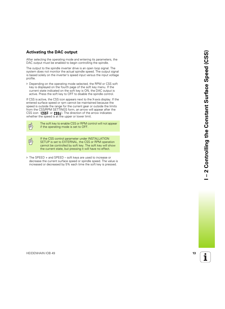 Activating the dac output | HEIDENHAIN IOB 49 User Manual | Page 13 / 21