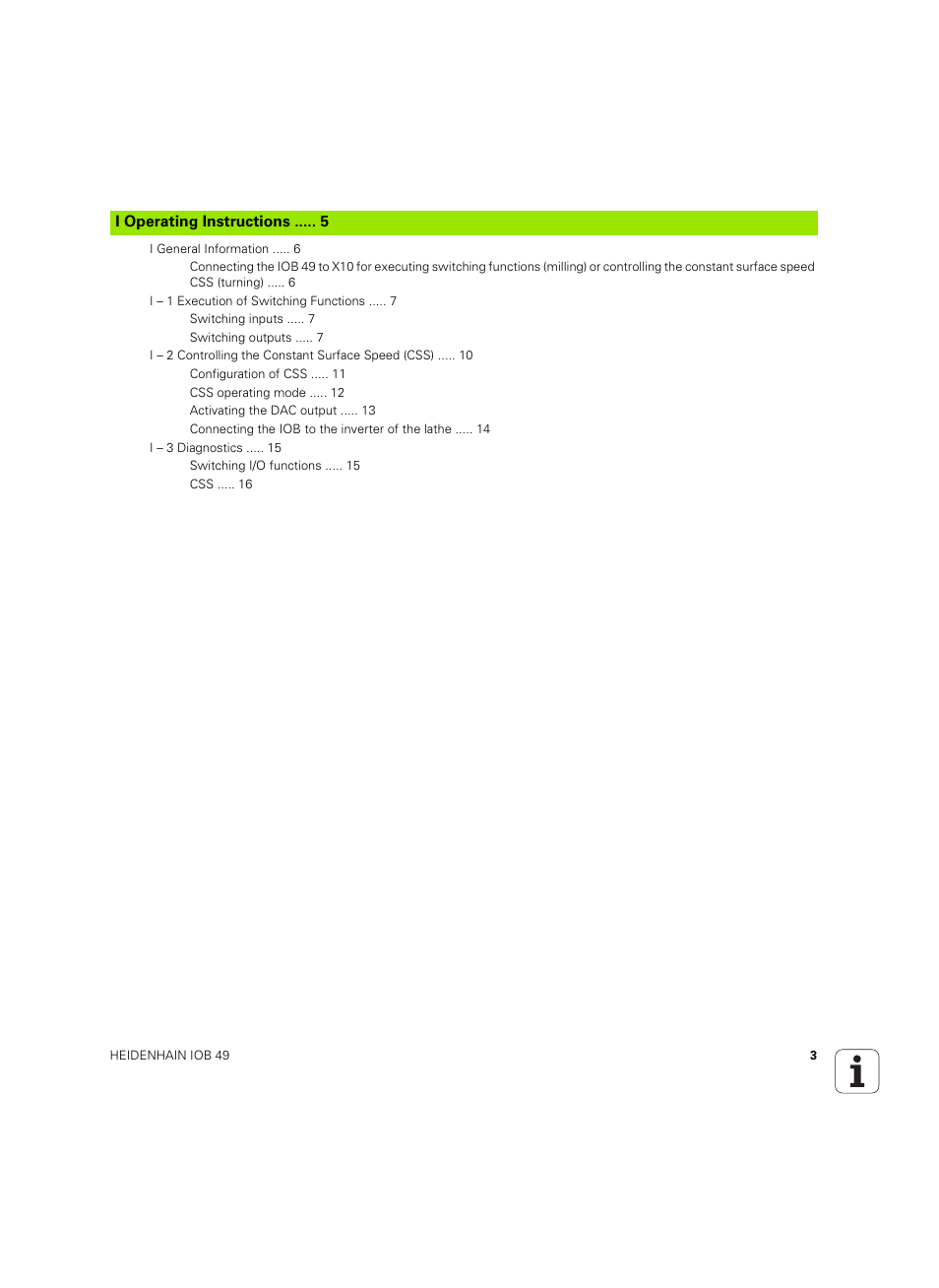 I operating instructions | HEIDENHAIN IOB 49 User Manual | Page 3 / 21
