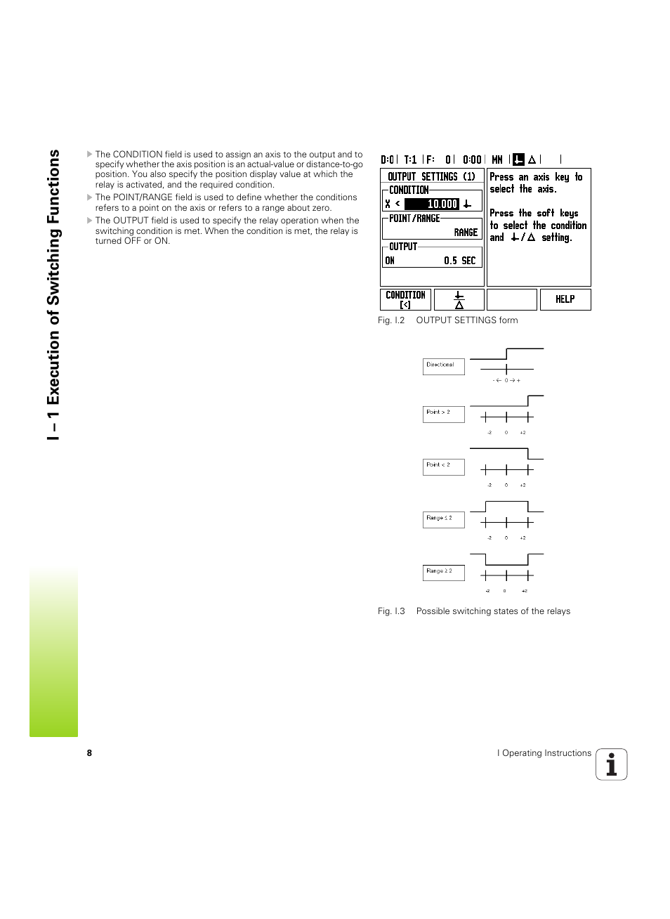 I – 1 ex ecution of s w itc h ing f unctions | HEIDENHAIN IOB 49 User Manual | Page 8 / 21