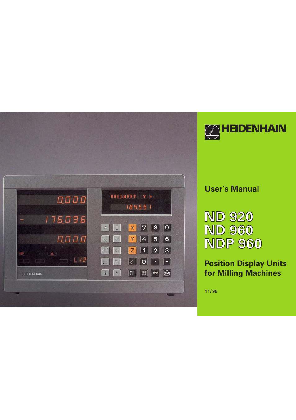 HEIDENHAIN ND 920 User Manual | 68 pages