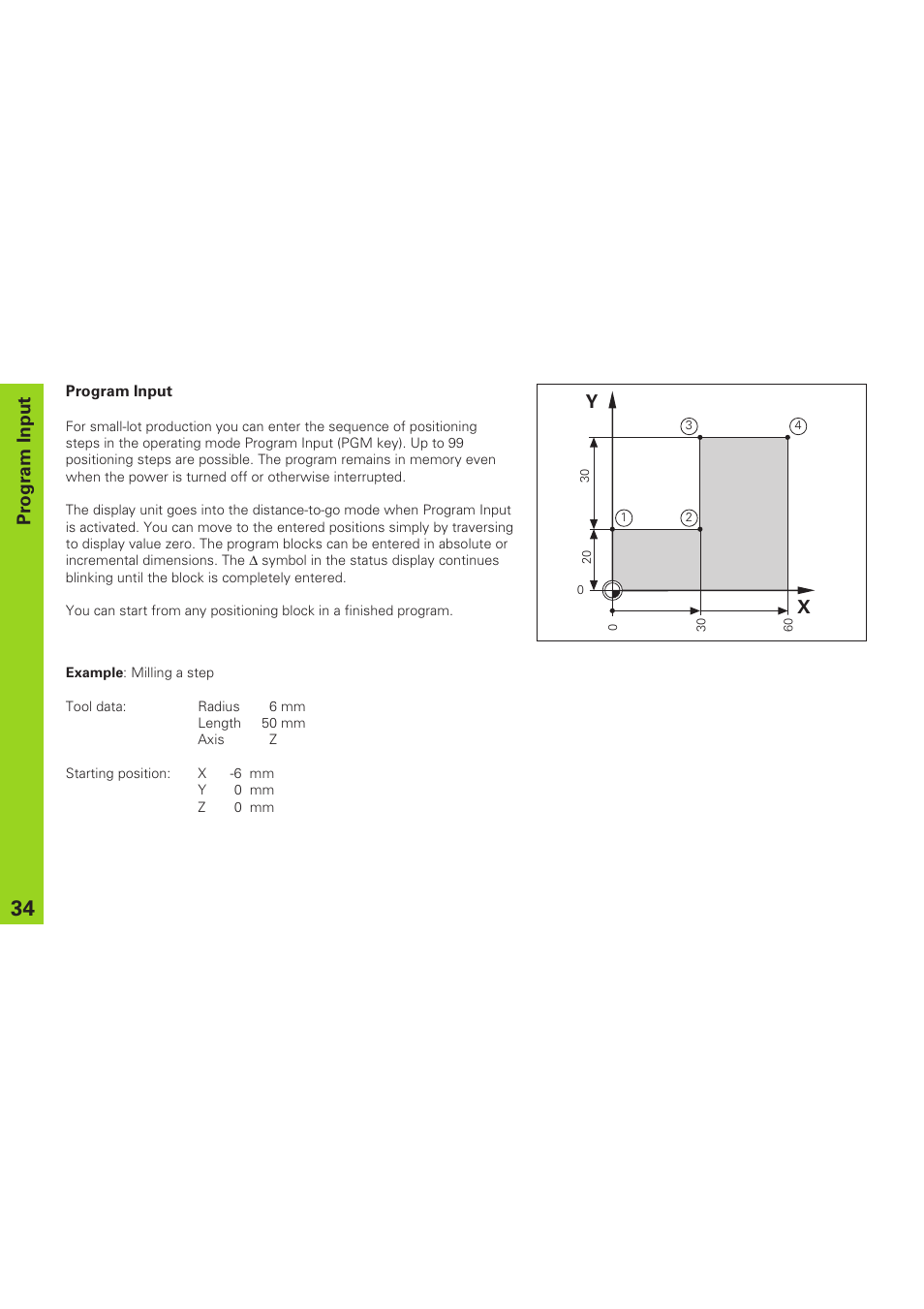 Program input | HEIDENHAIN ND 920 User Manual | Page 34 / 68