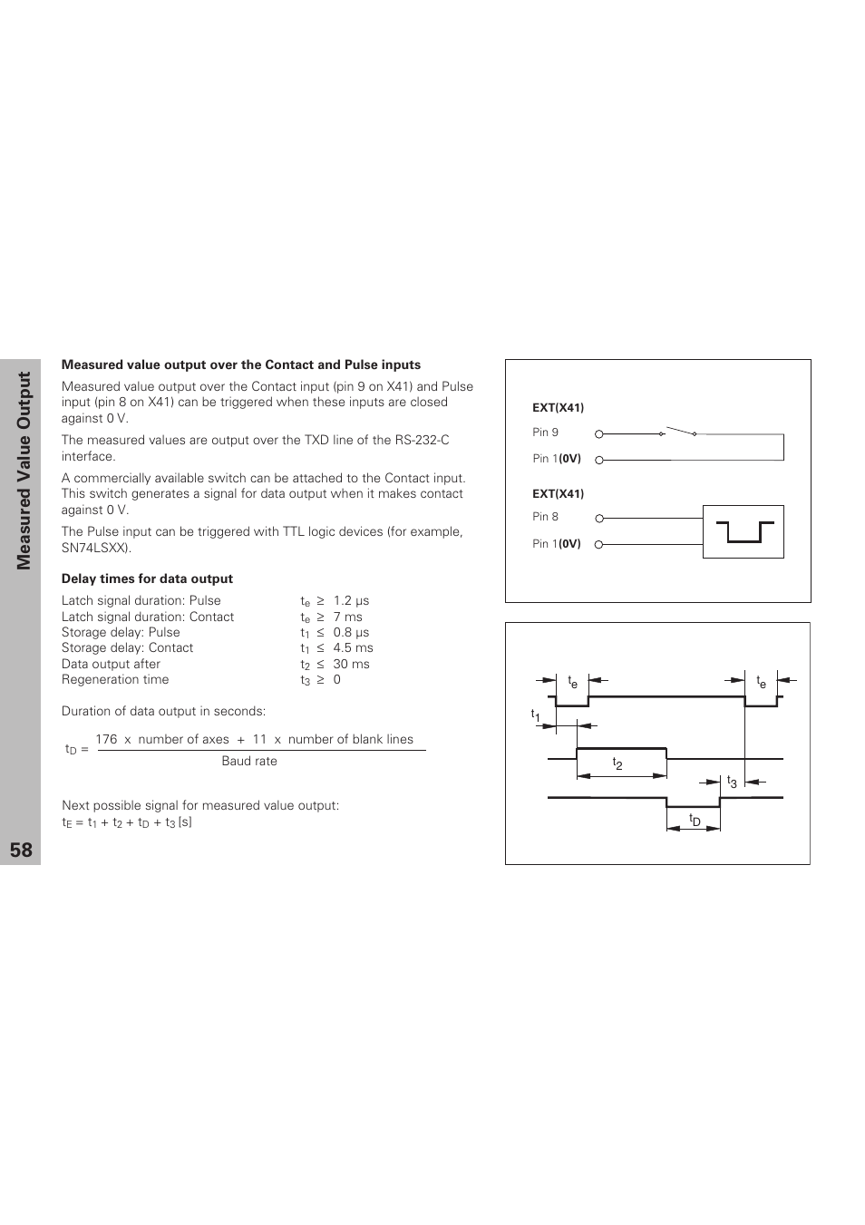 Measured value output | HEIDENHAIN ND 920 User Manual | Page 58 / 68