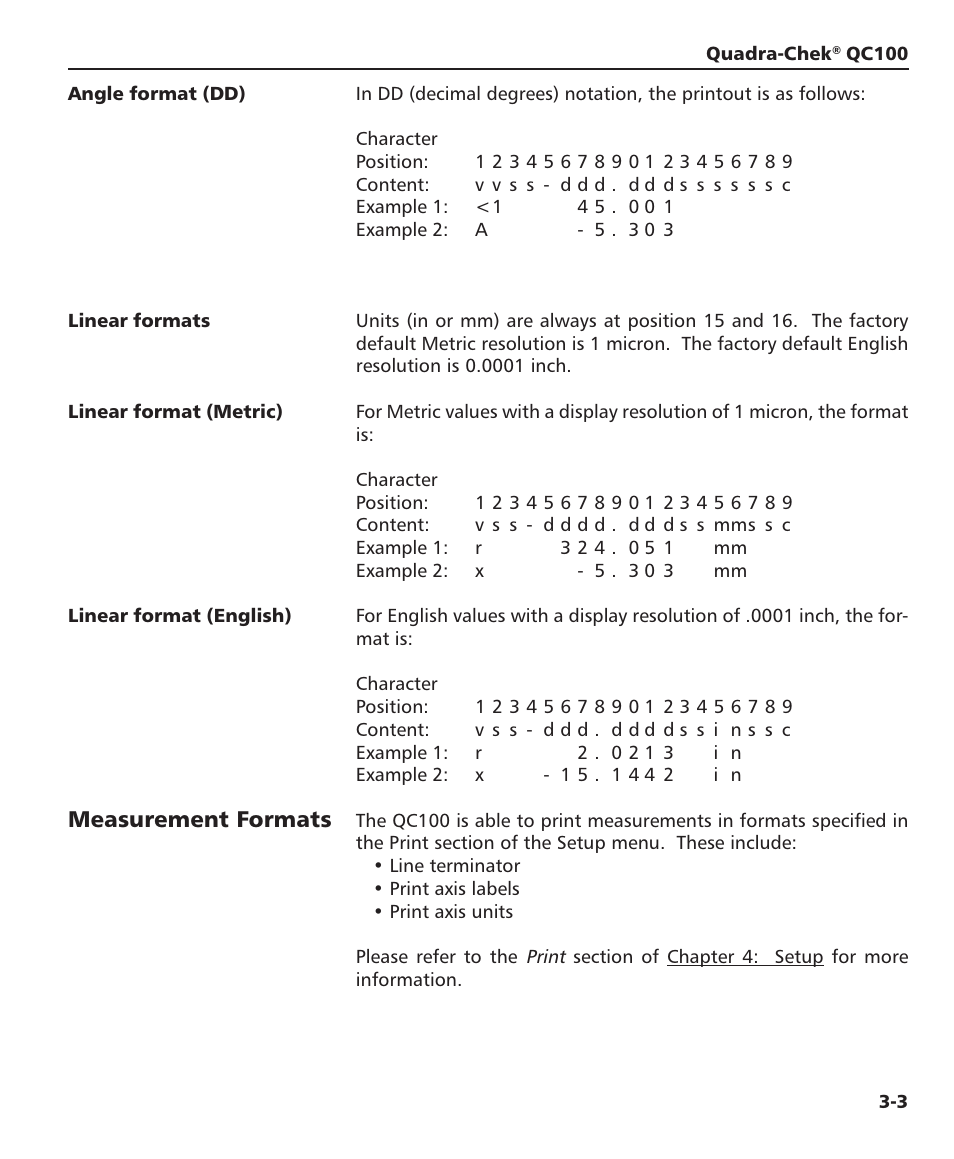 Measurement formats | HEIDENHAIN ND 1100 User Manual | Page 41 / 81