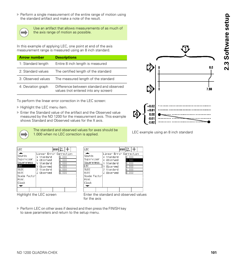 3 sof tw a re set u p | HEIDENHAIN ND 1200 User Manual | Page 101 / 141