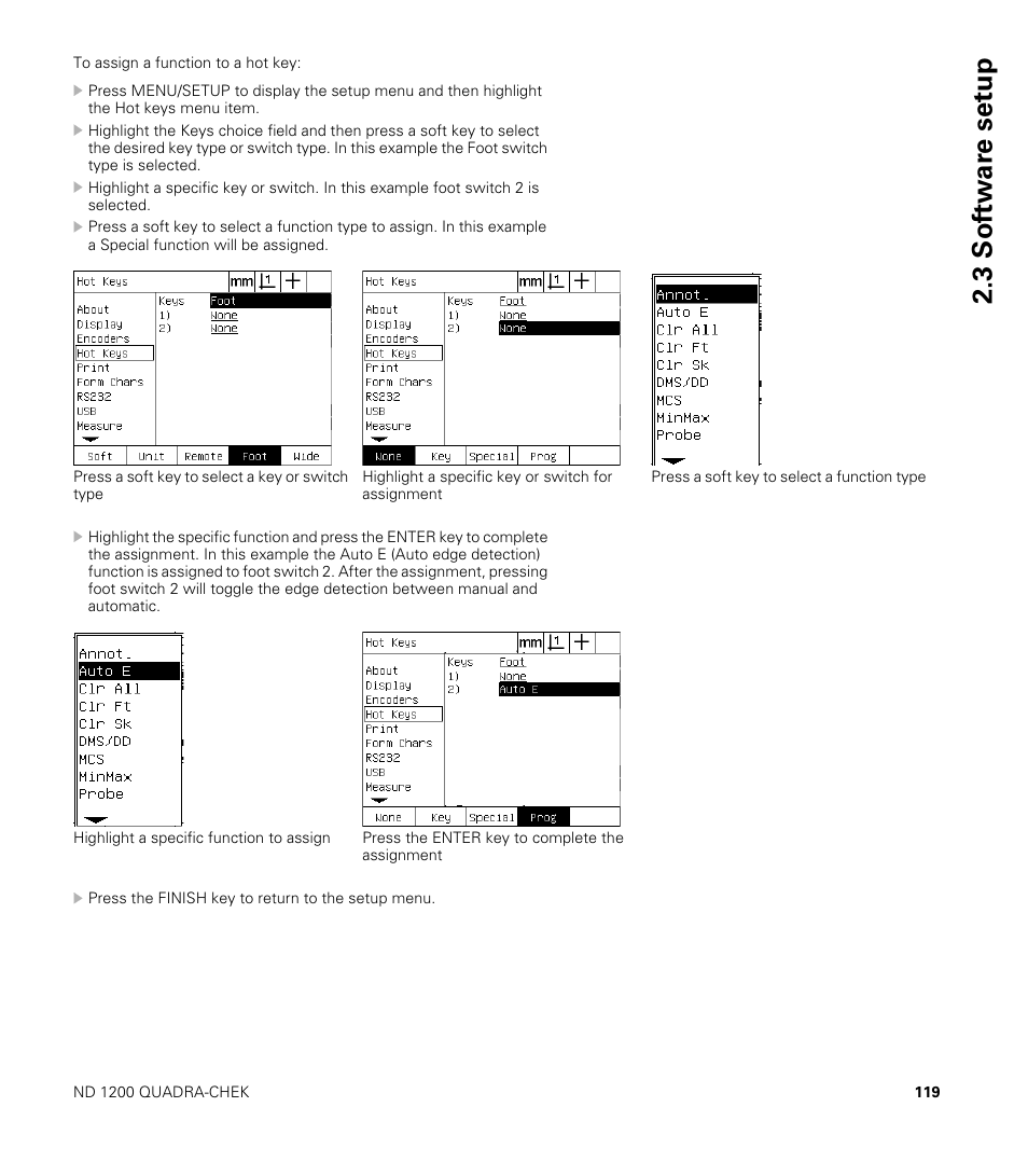 3 sof tw a re set u p | HEIDENHAIN ND 1200 User Manual | Page 119 / 141