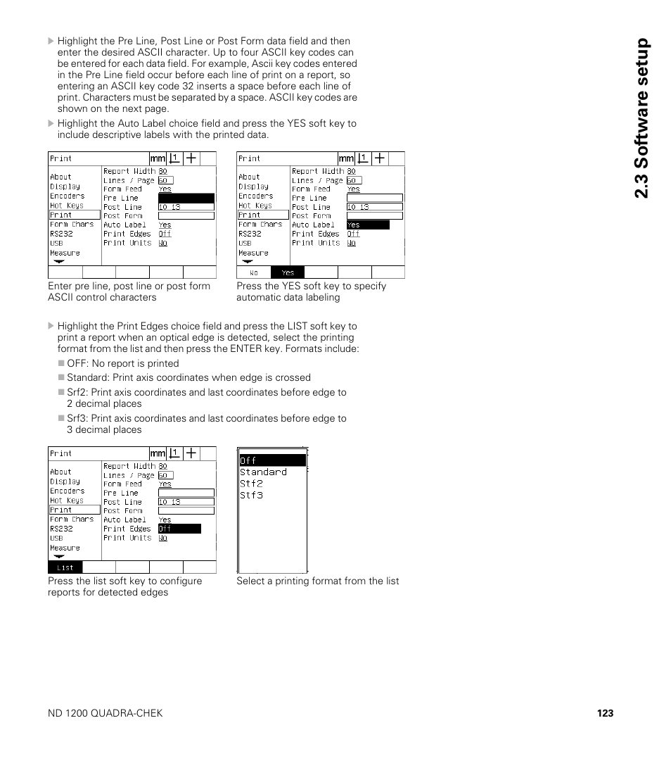 3 sof tw a re set u p | HEIDENHAIN ND 1200 User Manual | Page 123 / 141