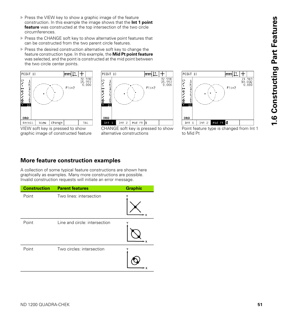 More feature construction examples, 6 constr ucting p a rt f e at ur es | HEIDENHAIN ND 1200 User Manual | Page 51 / 141