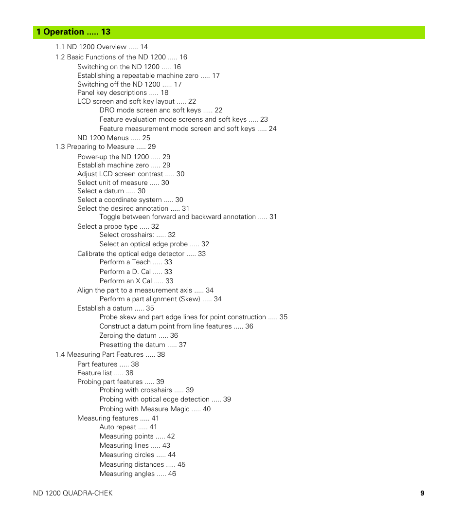HEIDENHAIN ND 1200 User Manual | Page 9 / 141