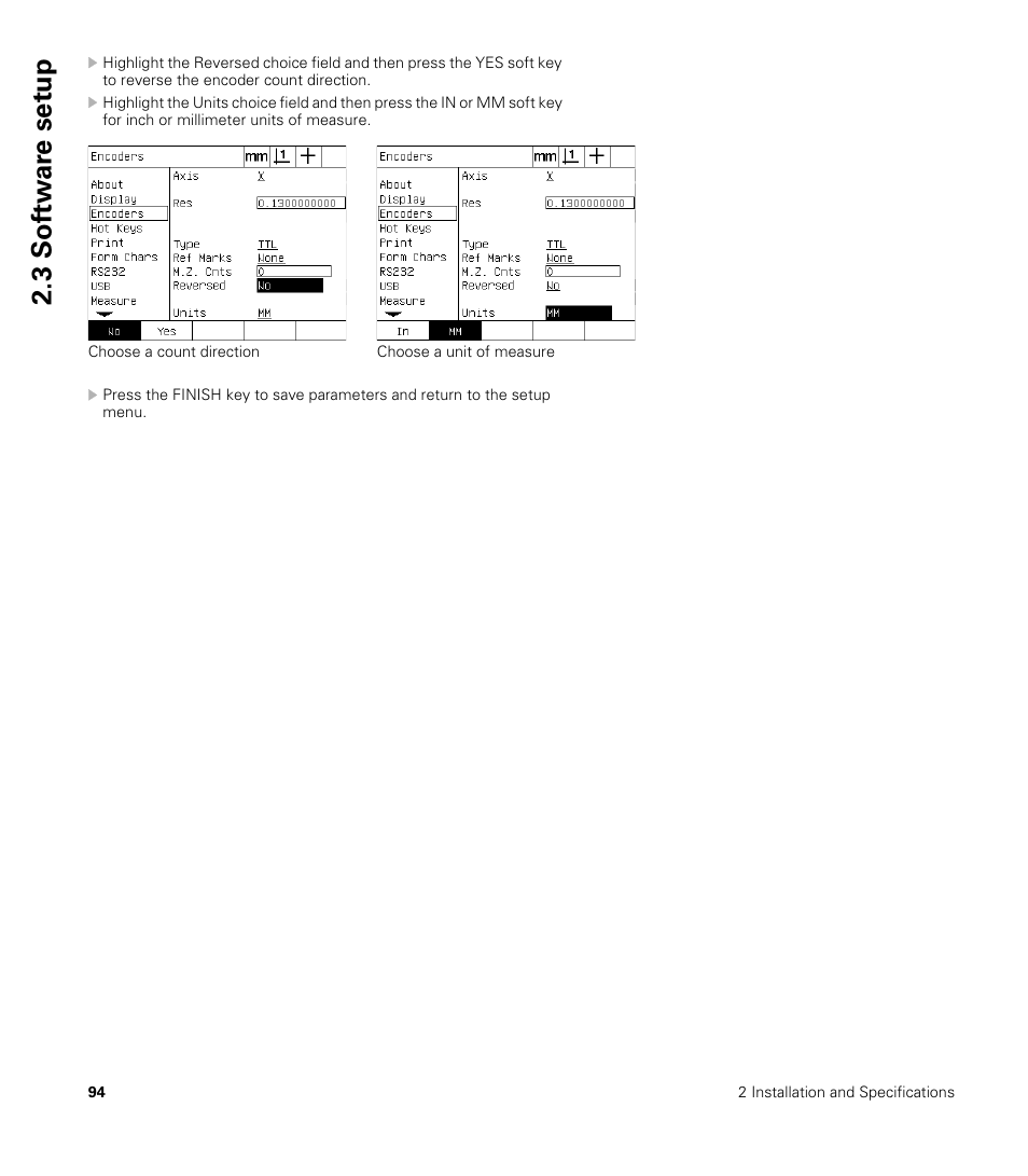 3 sof tw a re set u p | HEIDENHAIN ND 1200 User Manual | Page 94 / 141