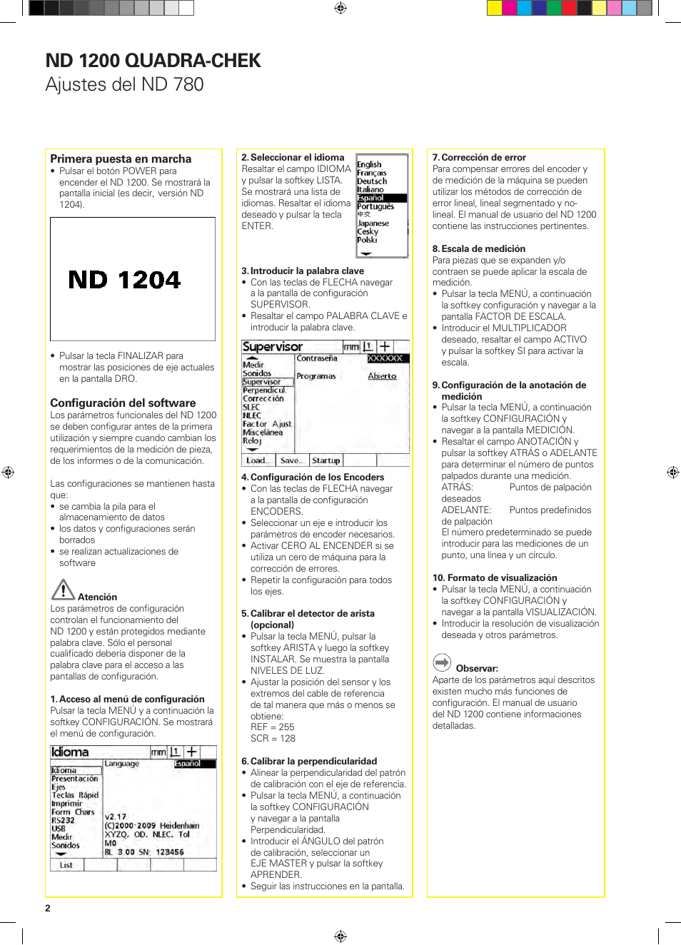 HEIDENHAIN ND 1200 Quick Start User Manual | Page 20 / 64
