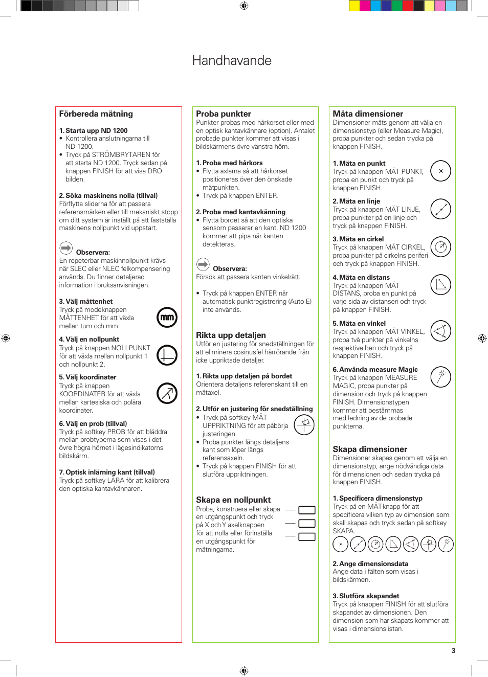 Handhavande | HEIDENHAIN ND 1200 Quick Start User Manual | Page 25 / 64
