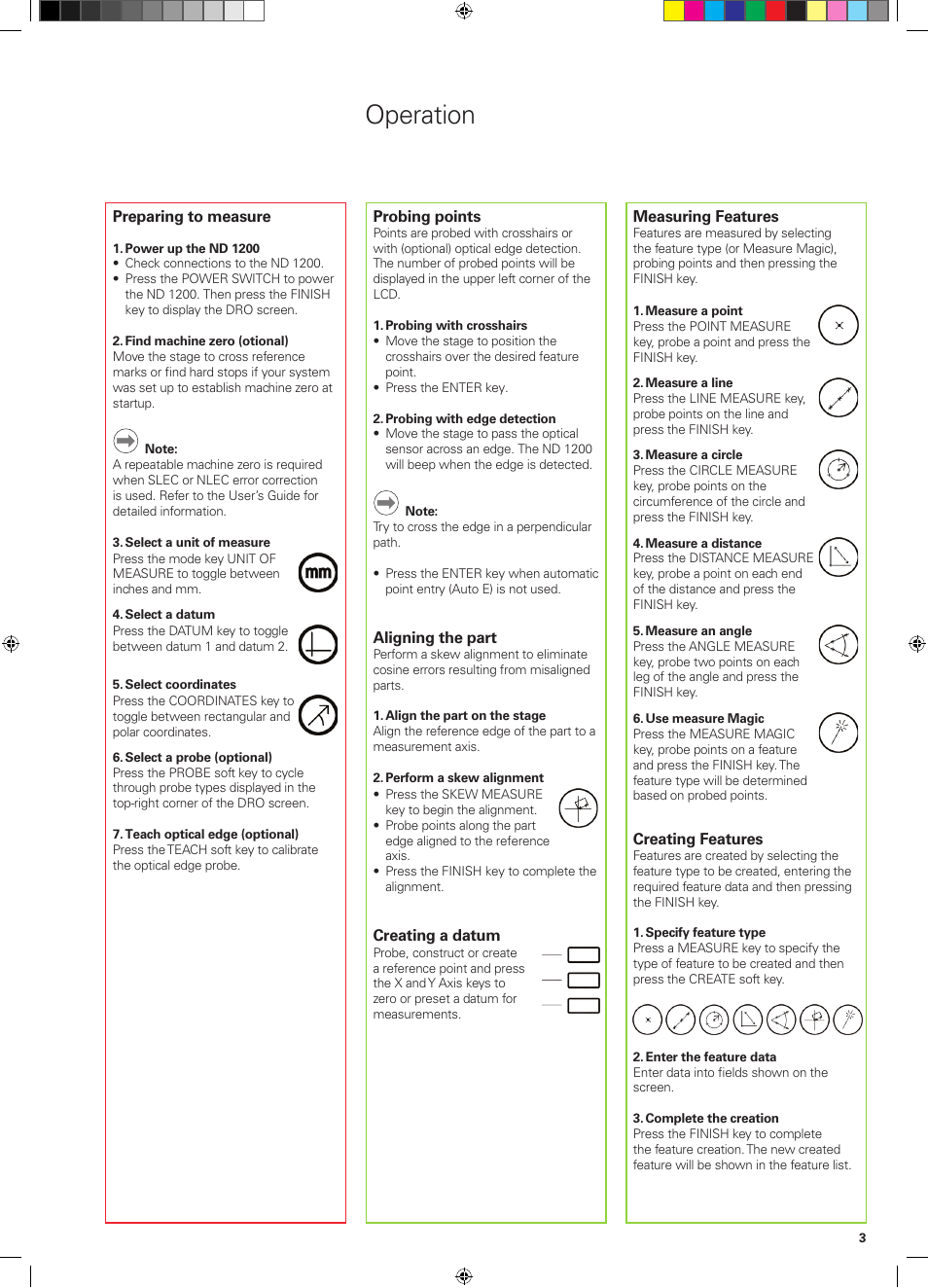 Operation | HEIDENHAIN ND 1200 Quick Start User Manual | Page 5 / 64