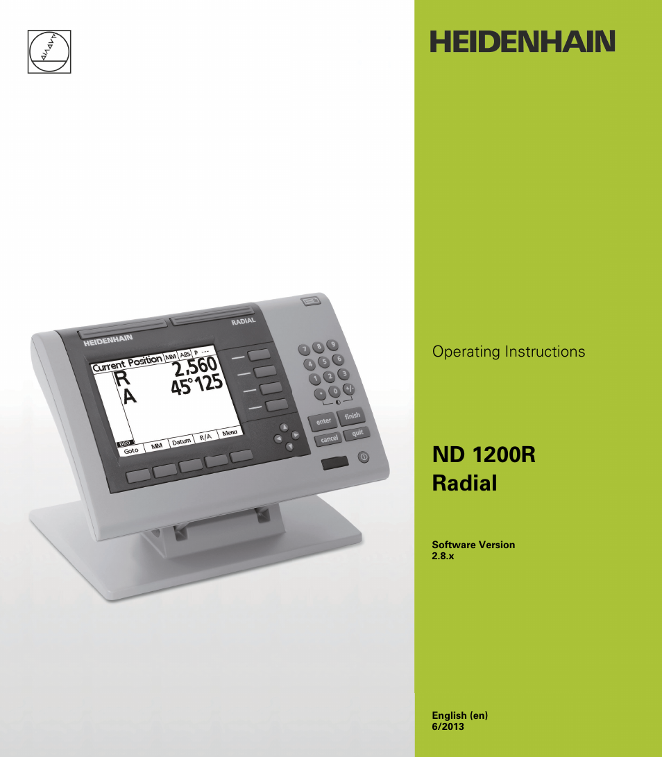 HEIDENHAIN ND 1200R User Manual | 98 pages