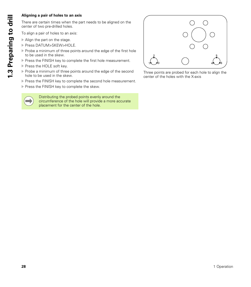 3 pr epar ing t o dr ill | HEIDENHAIN ND 1200R User Manual | Page 28 / 98