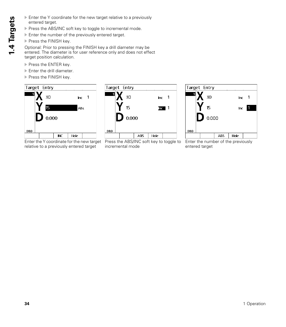 4 t a rg e ts | HEIDENHAIN ND 1200R User Manual | Page 34 / 98