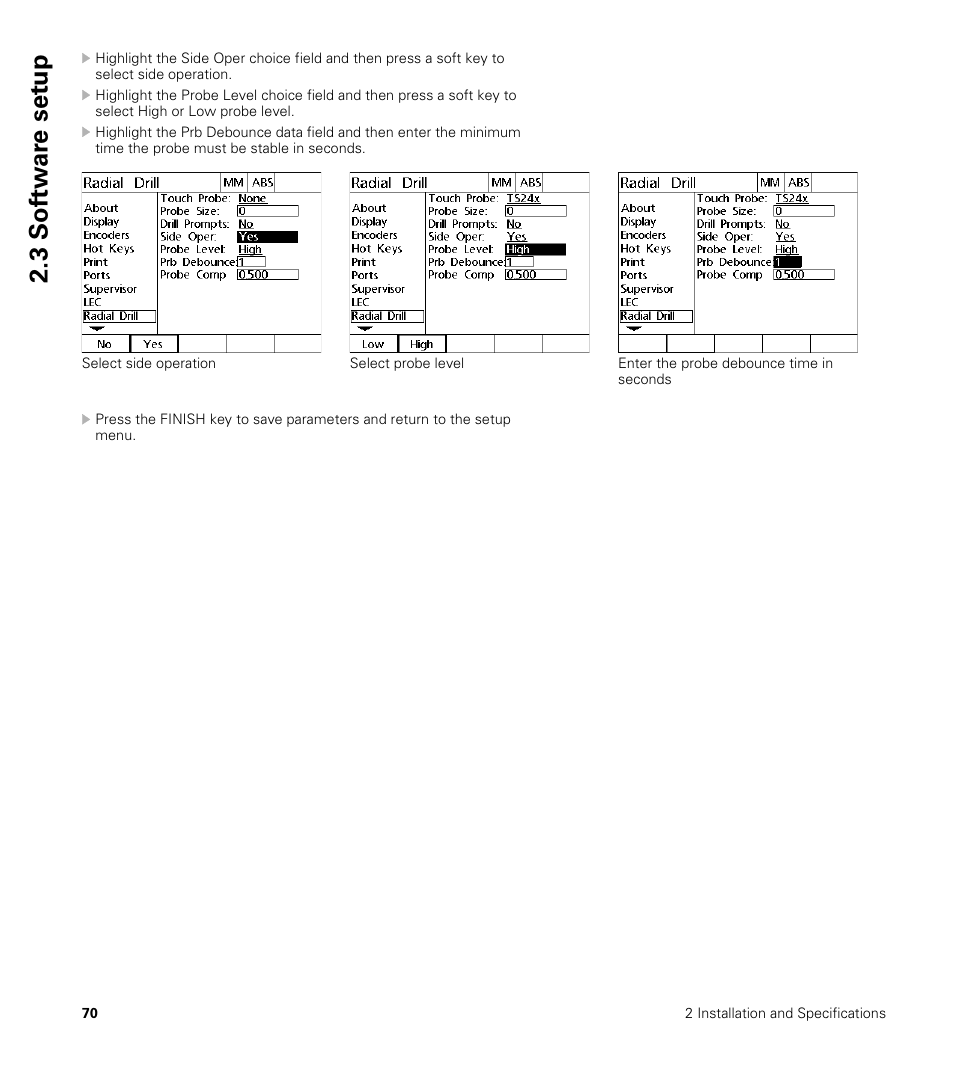 3 sof tw a re set u p | HEIDENHAIN ND 1200R User Manual | Page 70 / 98