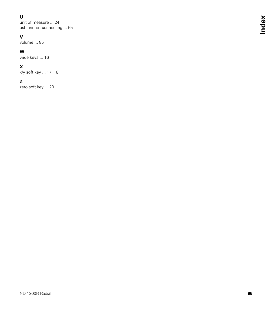 Index | HEIDENHAIN ND 1200R User Manual | Page 95 / 98