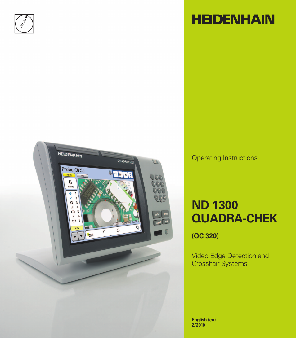 HEIDENHAIN ND 1300 VED and Crosshair Systems User Manual | 331 pages