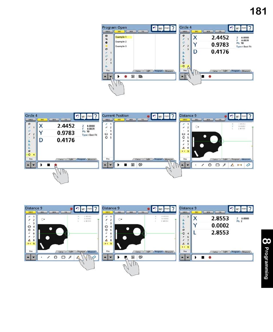 HEIDENHAIN ND 1300 VED and Crosshair Systems User Manual | Page 201 / 331
