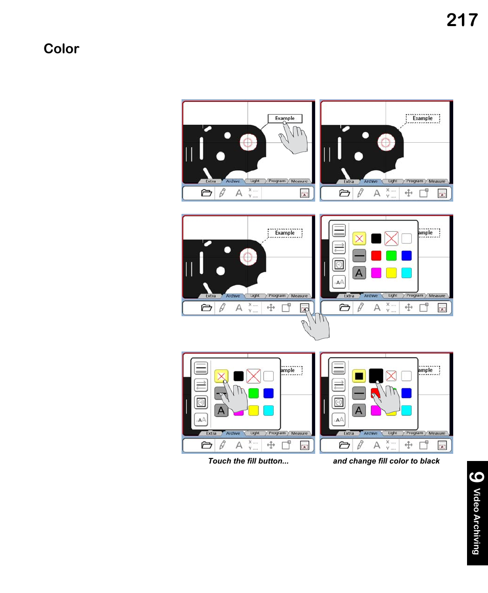 Color | HEIDENHAIN ND 1300 VED and Crosshair Systems User Manual | Page 237 / 331