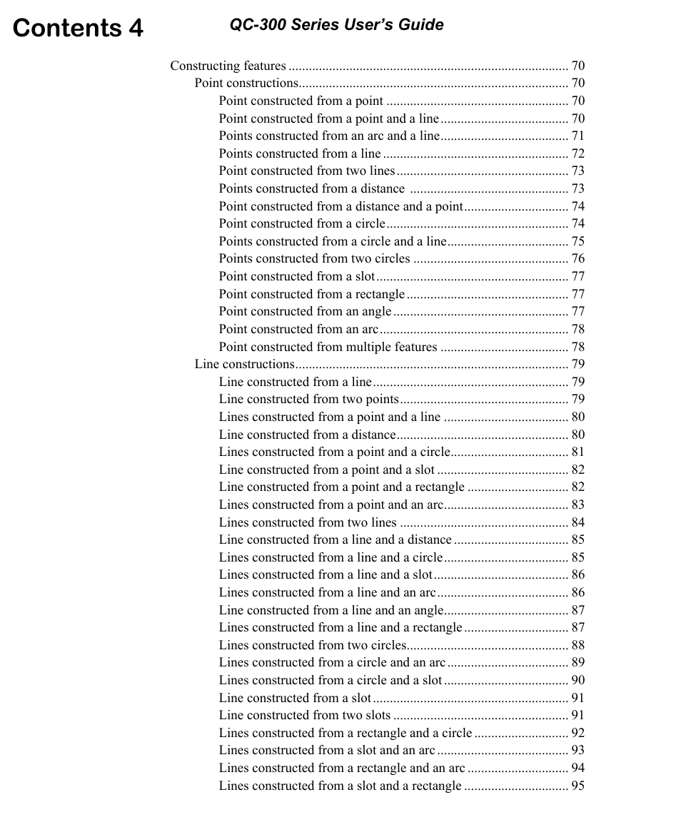 Contents 4, Qc-300 series user’s guide | HEIDENHAIN ND 1300 OED and Crosshair Systems User Manual | Page 10 / 257