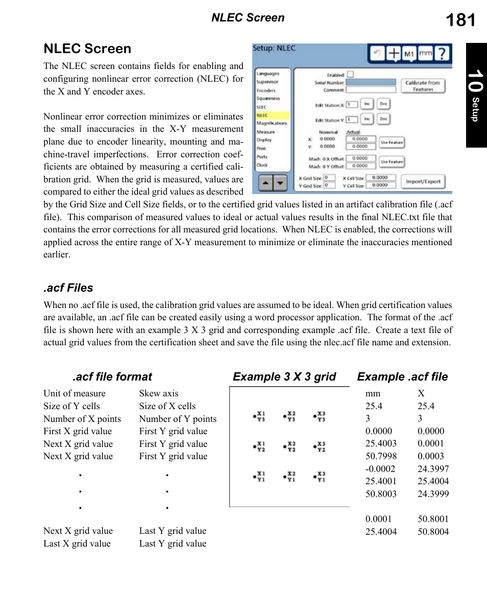 Nlec screen | HEIDENHAIN ND 1300 OED and Crosshair Systems User Manual | Page 199 / 257