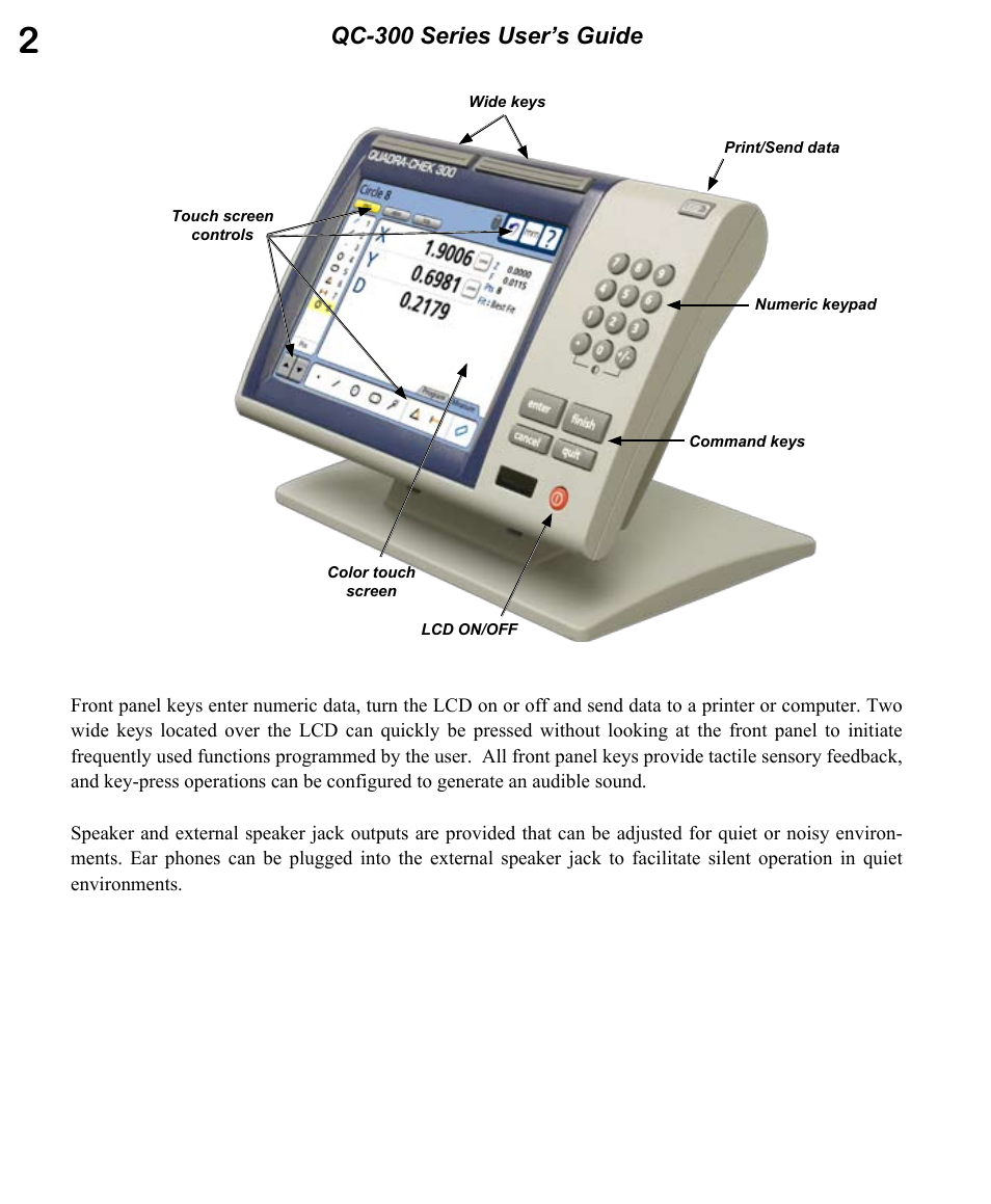 Qc-300 series user’s guide | HEIDENHAIN ND 1300 OED and Crosshair Systems User Manual | Page 20 / 257