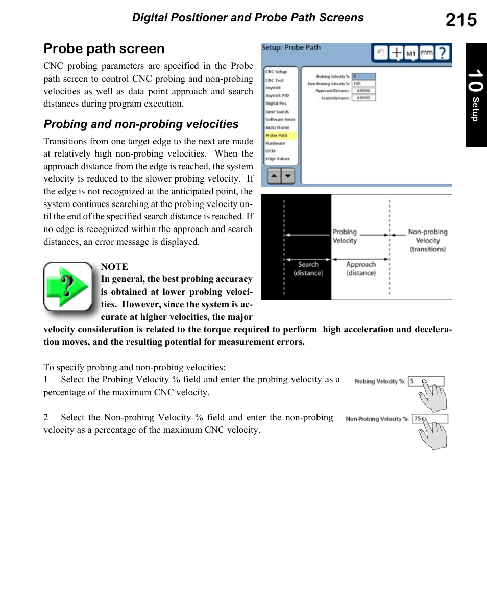 Probe path screen | HEIDENHAIN ND 1300 OED and Crosshair Systems User Manual | Page 233 / 257
