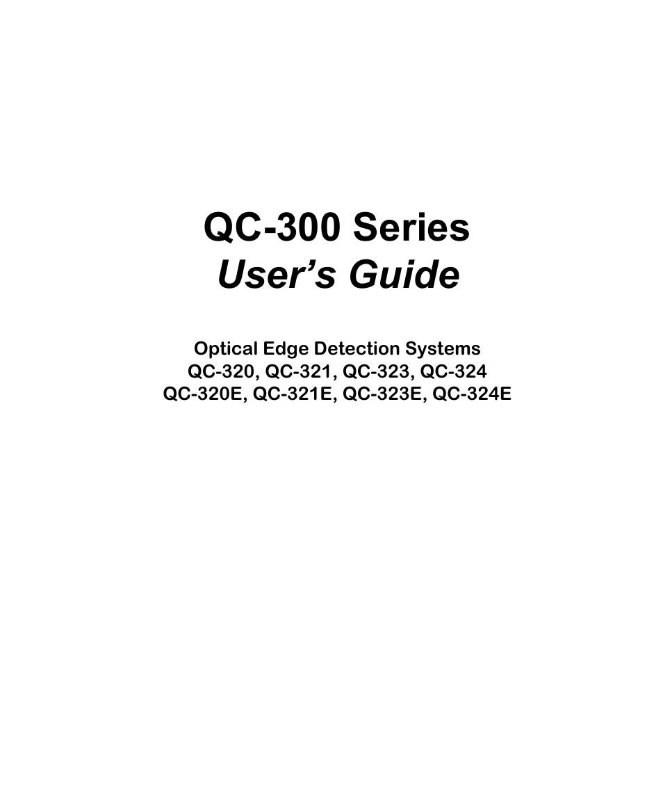 Qc-300 series user’s guide | HEIDENHAIN ND 1300 OED and Crosshair Systems User Manual | Page 3 / 257