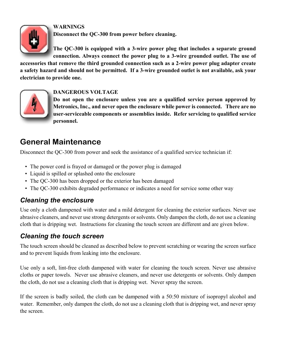 General maintenance, Cleaning the enclosure, Cleaning the touch screen | HEIDENHAIN ND 1300 OED and Crosshair Systems User Manual | Page 6 / 257