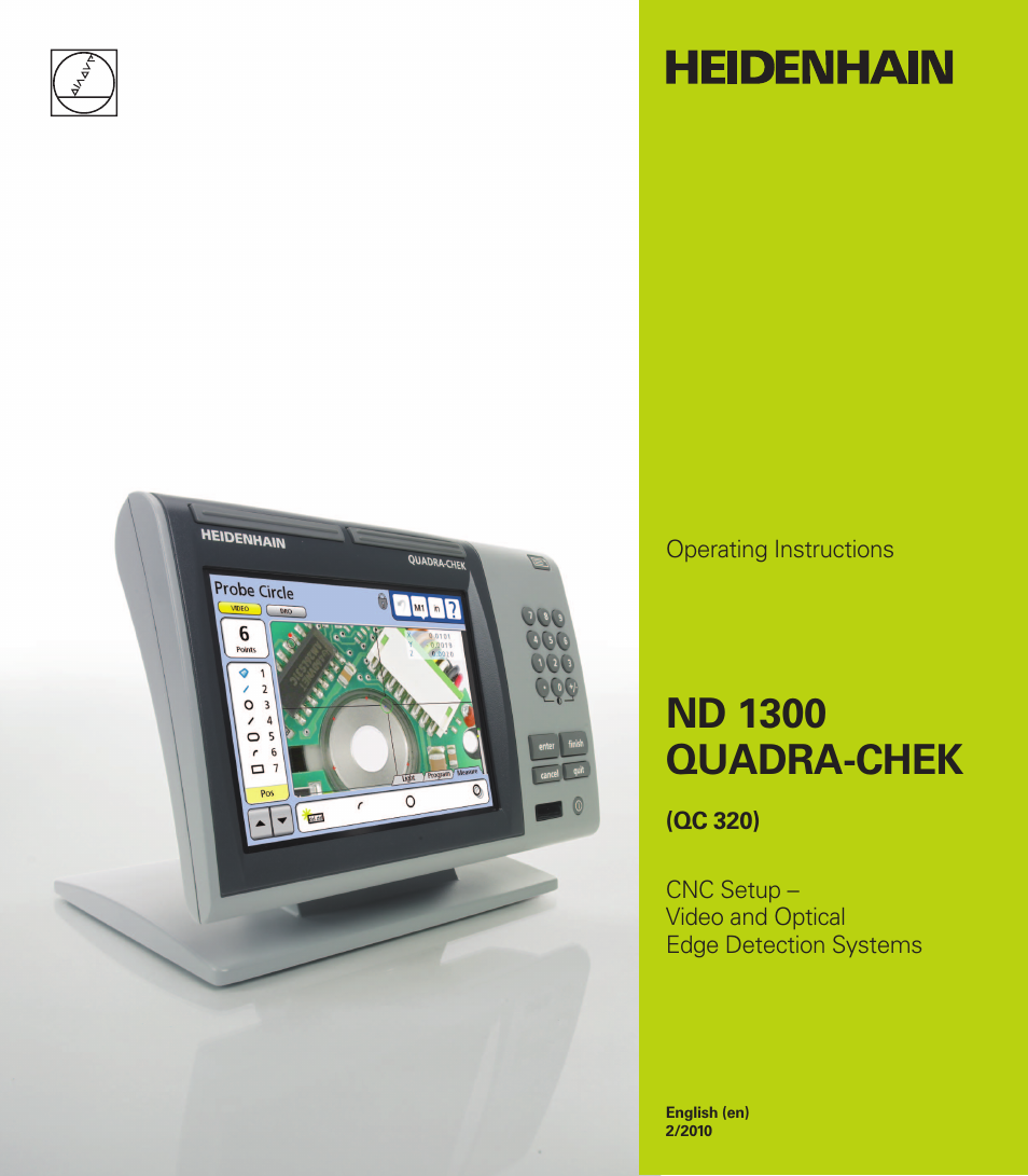 HEIDENHAIN ND 1300 CNC Setup User Manual | 54 pages