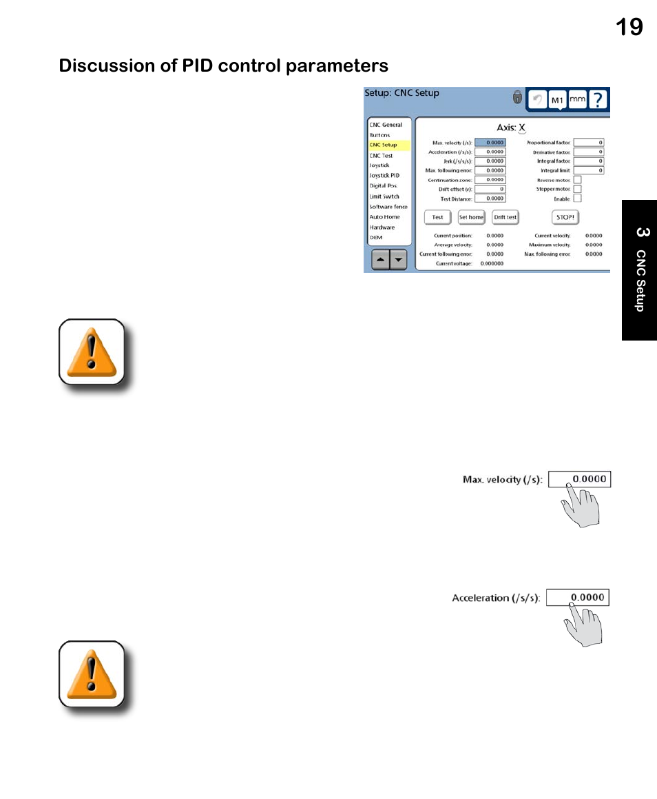 Discussion of pid control parameters | HEIDENHAIN ND 1300 CNC Setup User Manual | Page 27 / 54