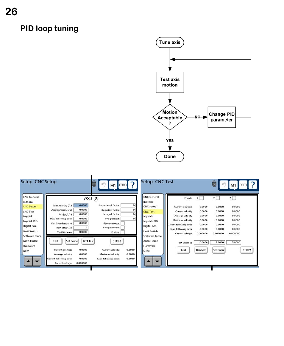 Pid loop tuning | HEIDENHAIN ND 1300 CNC Setup User Manual | Page 34 / 54
