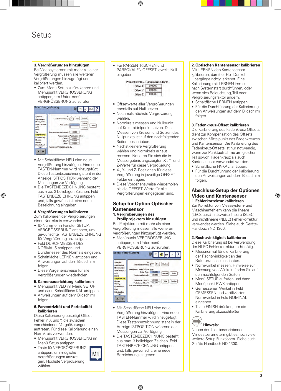 Setup | HEIDENHAIN ND 1300 Quick Start User Manual | Page 11 / 92
