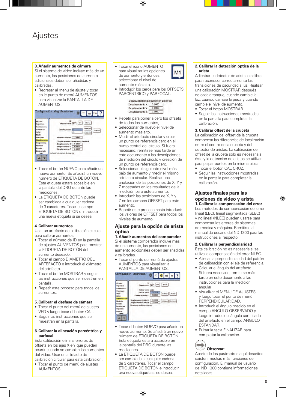 Ajustes | HEIDENHAIN ND 1300 Quick Start User Manual | Page 29 / 92