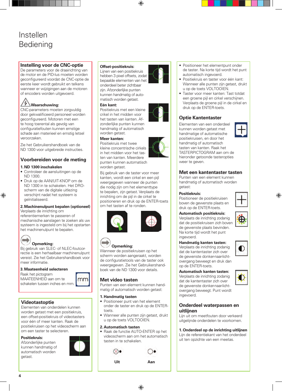 Instellen bediening | HEIDENHAIN ND 1300 Quick Start User Manual | Page 42 / 92