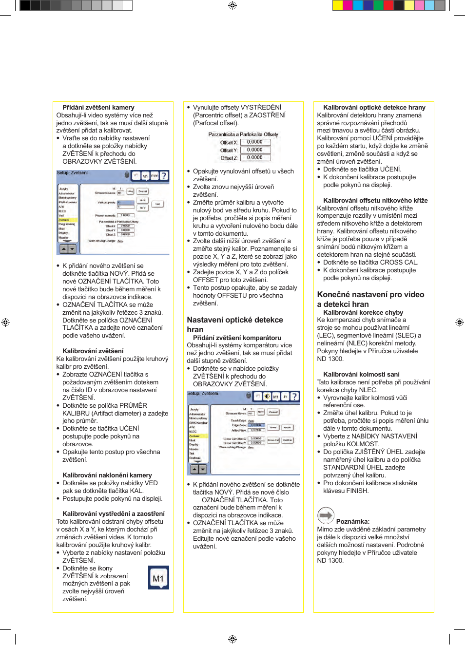 Nastavení | HEIDENHAIN ND 1300 Quick Start User Manual | Page 47 / 92