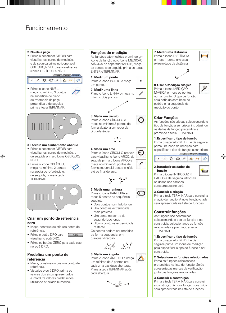 Funcionamento | HEIDENHAIN ND 1300 Quick Start User Manual | Page 55 / 92