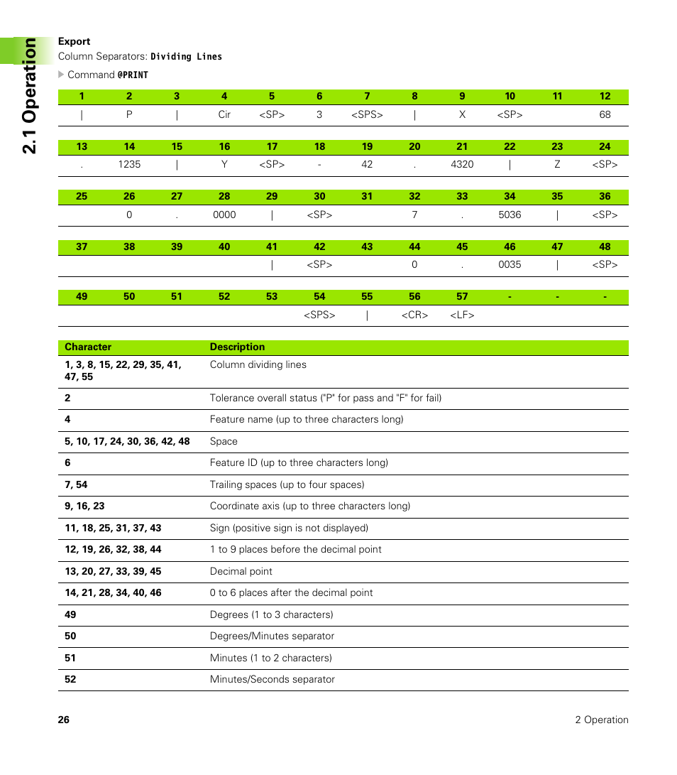 Export, 1 oper ation | HEIDENHAIN ND 1300 Addendum User Manual | Page 26 / 36